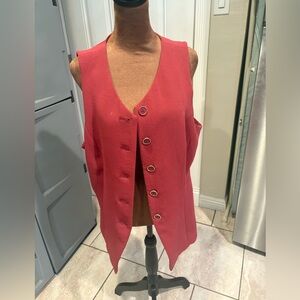 Women's Red Sleeveless Blouse